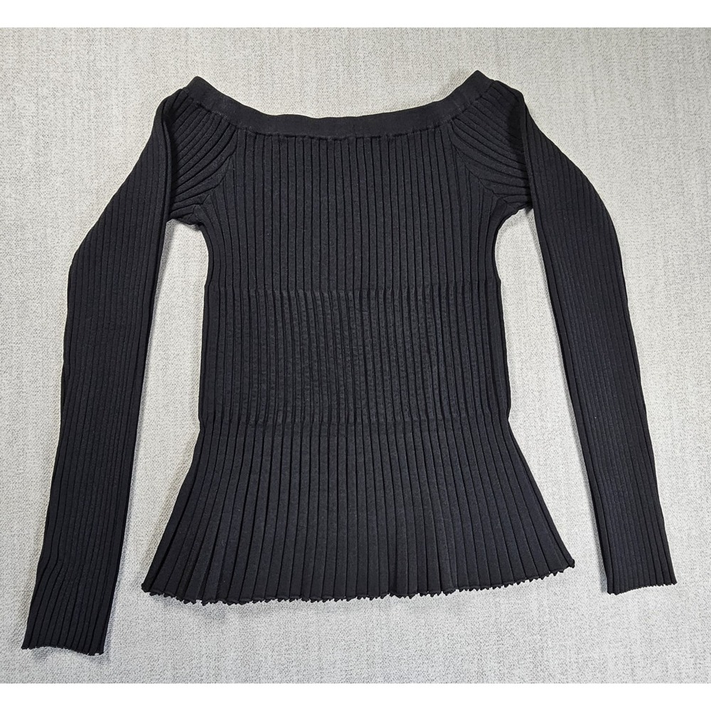 Altuzarra Women's Kent Off-Shoulders Black  Top Size‎ XL
